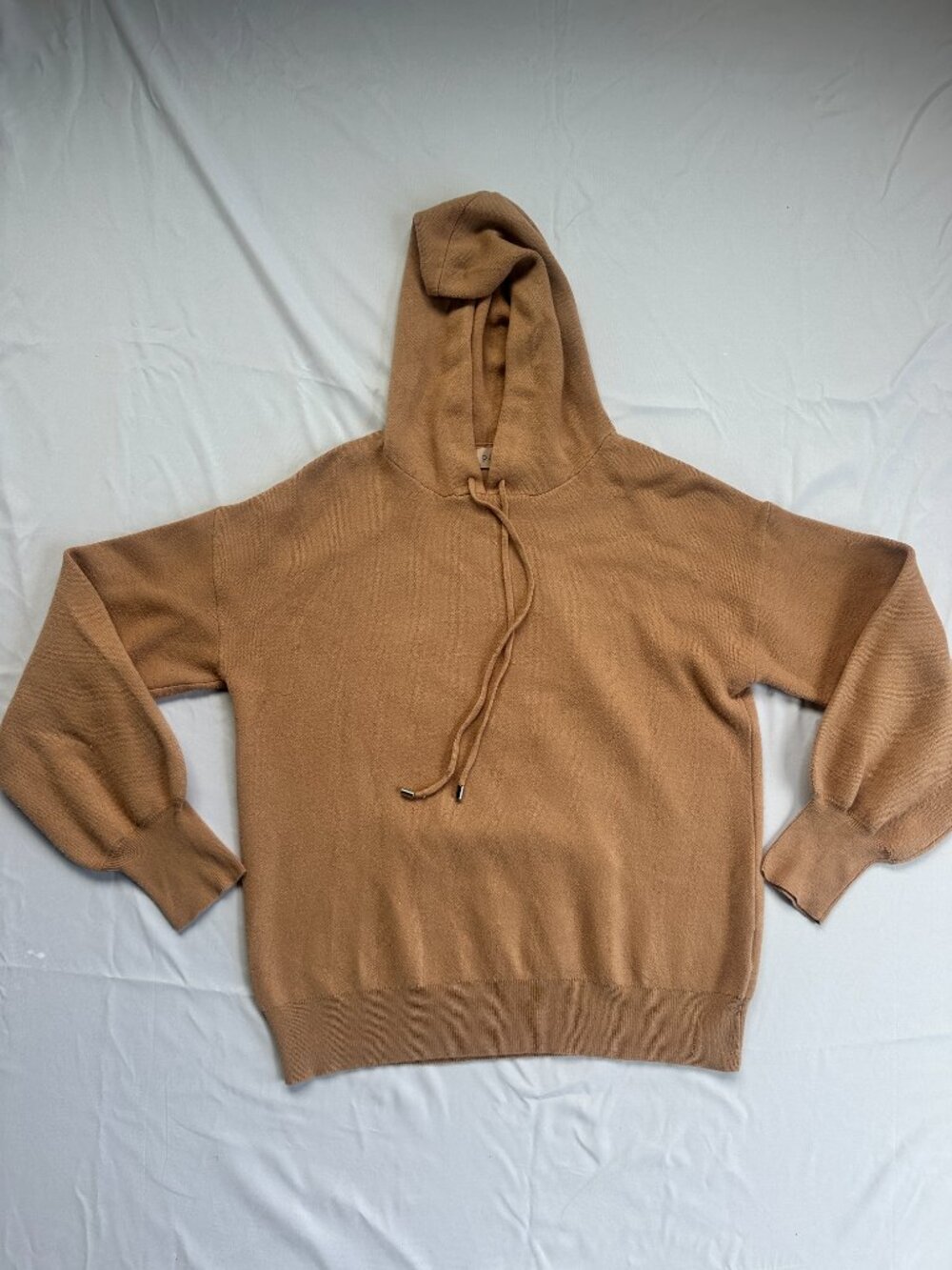 Philosophy Republic Clothing Soft Knit Camel Hoodie Pullover Sweatshirt - M